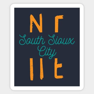 South Sioux City Nebraska Typography Sticker